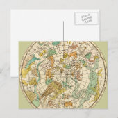 Southern Sky Star Chart and Constellations Map Briefkaart (Voorkant / Achterkant)