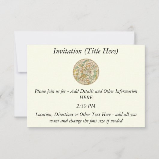 Southern Sky Star Chart and Constellations Map Kaart (Voorkant)