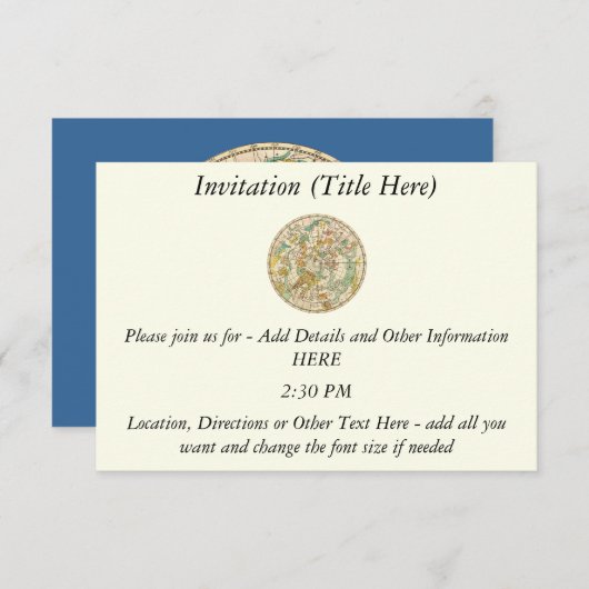 Southern Sky Star Chart and Constellations Map Kaart (Voorkant / Achterkant)