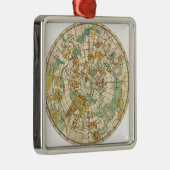Southern Sky Star Chart and Constellations Map Metalen Ornament (Rechts)