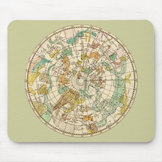 Southern Sky Star Chart and Constellations Map Muismat (Voorkant)