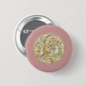 Southern Sky Star Chart and Constellations Map Ronde Button 5,7 Cm (Voorkant /achterkant)