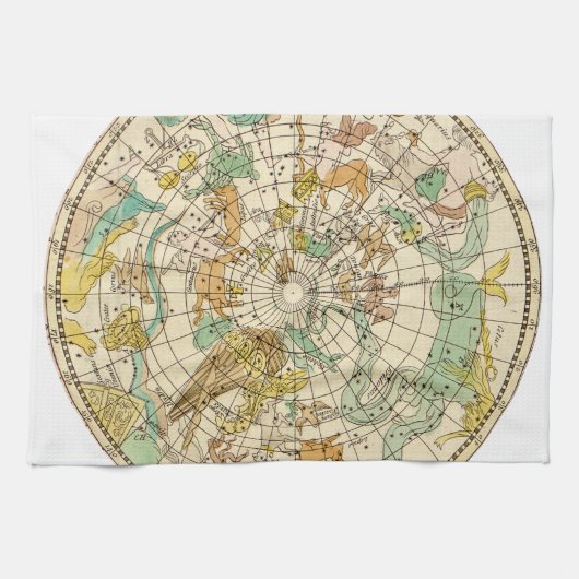 Southern Sky Star Chart and Constellations Map Theedoek (Horizontaal)
