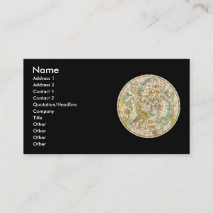 Southern Sky Star Chart and Constellations Map Visitekaartje
