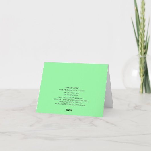 Southern Spring Green Notecards Kaart (Achterkant)