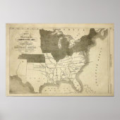 Southern States 1861 Map Print (Voorkant)