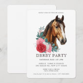 Southern Style Derby Party Invitation Kaart (Voorkant / Achterkant)
