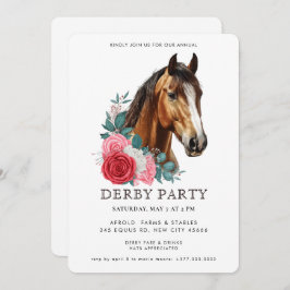 Southern Style Derby Party Invitation Kaart