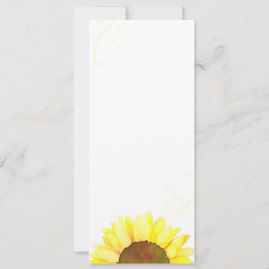Southern Sunflower Monogram Weddenschap Kaart (Achterkant)