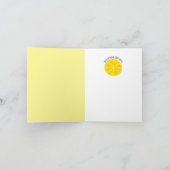 Southern Sunshine Sweet Tea Lemon Mason Jar Bedankkaart (Binnen)