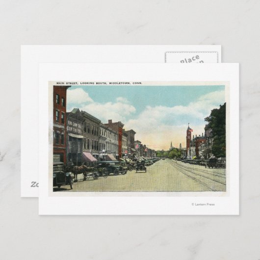 Southern Uitzicht Down Main Street Briefkaart (Voorkant / Achterkant)