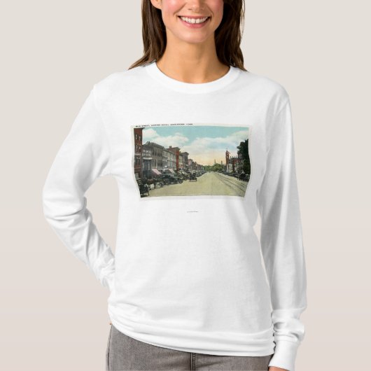 Southern Uitzicht Down Main Street T-shirt (Voorkant)