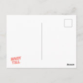 Southern Welcome: Howdy Y'all (oude westerse lette Briefkaart (Achterkant)