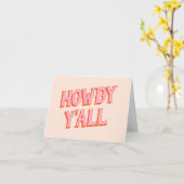 Southern Welcome: Howdy Y'all (oude westerse lette Kaart (Gele Bloem)