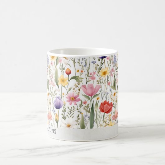 Southern Wildflower gepersonaliseerde mok (Center)