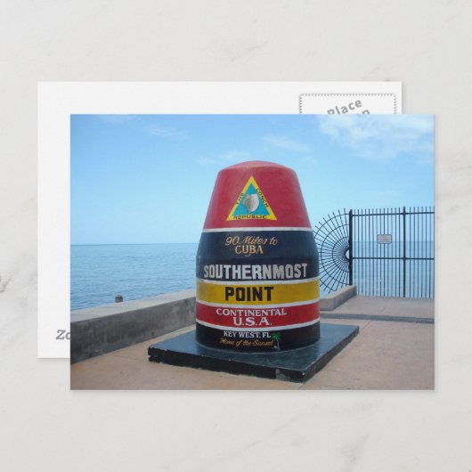 Southerst Point Buoy Key West Florida Briefkaart (Voorkant / Achterkant)