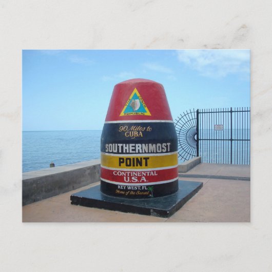 Southerst Point Buoy Key West Florida Briefkaart (Voorkant)