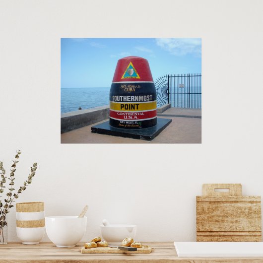 Southerst Point Buoy Key West Florida Poster (Keuken)