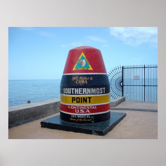 Southerst Point Buoy Key West Florida Poster (Voorkant)