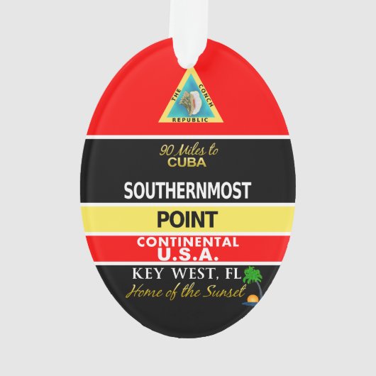 Southerst Point Buoy Key West Ornament (achterkant)