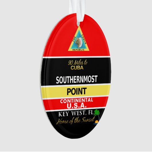 Southerst Point Buoy Key West Ornament (voorkant)