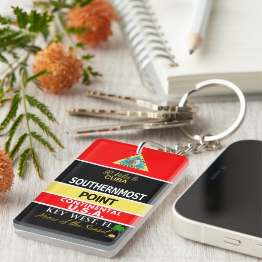Southerst Point Buoy Key West Sleutelhanger (Voorkant Rechts)