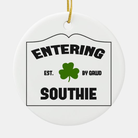 Southie invoeren keramisch ornament (Voorkant)