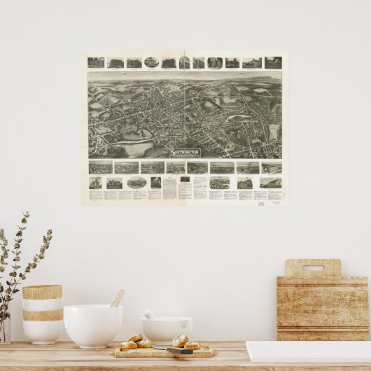 Southington Connecticut 1914 Panorama Poster (Keuken)