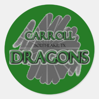 Southlake Carroll Dragons - Southlake, TX Ronde Sticker
