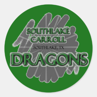 Southlake Carroll Dragons - Southlake, TX Ronde Sticker