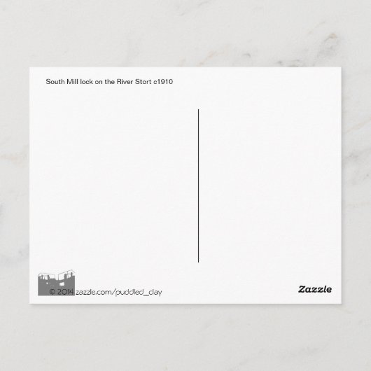 Southmill lock, Bishop's Stortford, VK Briefkaart (Achterkant)