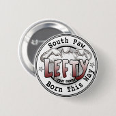 Southpaw links Handheld Ronde Button 5,7 Cm (Voorkant /achterkant)