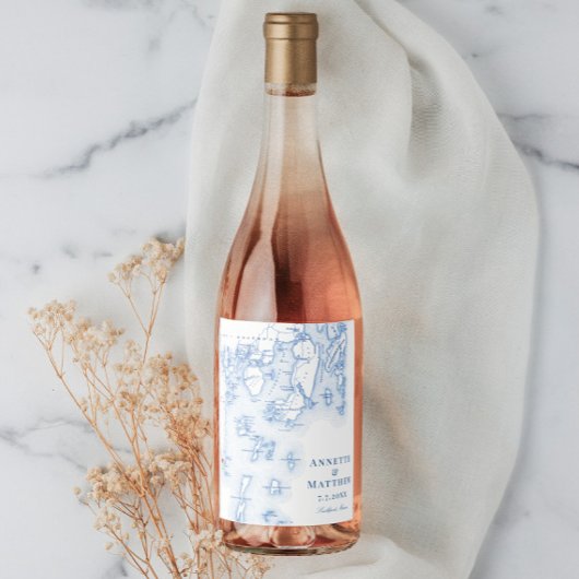 Southport Boothbay Harbour Map Elegant Navy Weddin Wijn Etiket