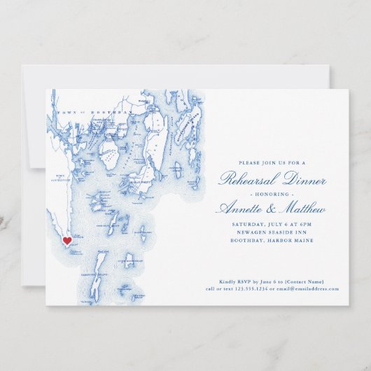 Southport Boothbay Harbour repetitie diner Kaart (Voorkant)