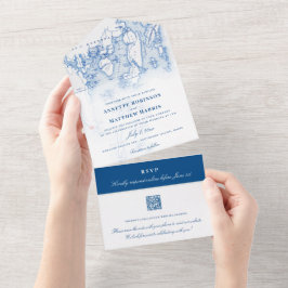 Southport Boothbay Maine Map Elegant Navy Wedding All In One Uitnodiging