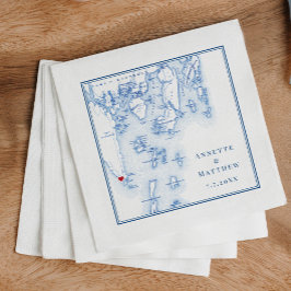 Southport Boothbay Maine Map Elegant Wedding Servet