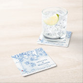 Southport Boothbay Maine Map Wedding Cocktail Hour Kartonnen Onderzetters (Insitu)