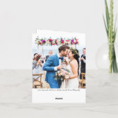 Southport Boothbay Maine Photo Navy Wedding Bedankkaart (Achterkant)