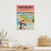 Southport England Golf Vintage Poster (Keuken)