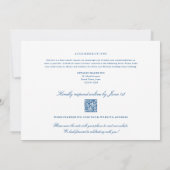 Southport Maine alles-in-één QR-code RSVP Bruiloft Kaart (Achterkant)