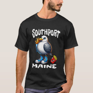 Southport Maine Grappige Zeemeeuw Franse Frieten S T-shirt