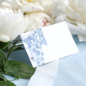 Southport Maine Kaart Blauw Gevouwen Bruiloft Plaatskaartje