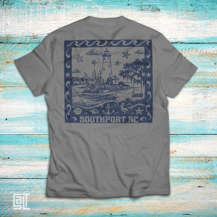 Southport NC Kustvuurtoren Nautilus T-shirt