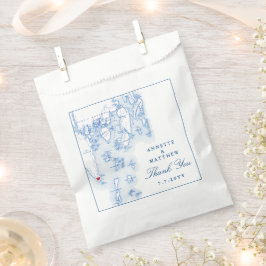 Southport Newagen Seaside Inn Blue Wedding Bedankzakje