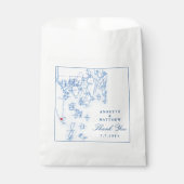 Southport Newagen Seaside Inn Blue Wedding Bedankzakje (Voorkant)