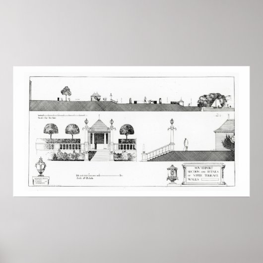 Southport: Sectie en details van Upper Terrace en Poster (Voorkant)