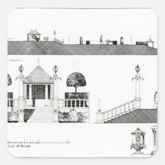 Southport: Sectie en details van Upper Terrace en Vierkante Sticker (Voorkant)