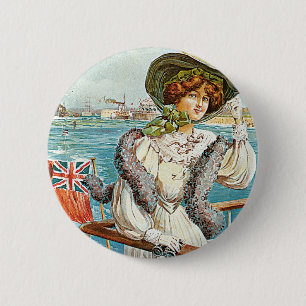 Southsea en Portsmouth Ronde Button 5,7 Cm