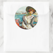 Southsea en Portsmouth Ronde Sticker (Tas)