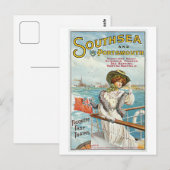 Southsea, Portsmouth-reisreclame Briefkaart (Voorkant / Achterkant)